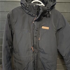 Columbia Men's Dark Gray Hooded Performance Jacket Size Small